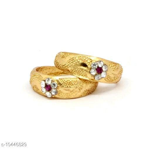 22k gold Round Dangle Toe Rings | Raj Jewels