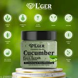 L'ger Exfoliate Natural Organic Skin Shine Facial Cucumber Facial Body Scrub - 100 g