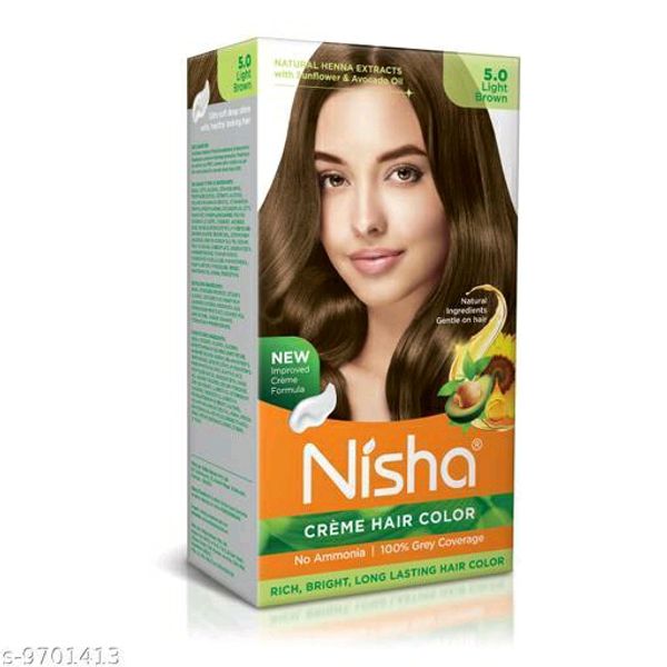 Nisha Creme Hair Color - Light Brown