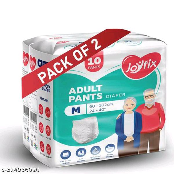 Joyfix Adult Diapers Pant Style Medium - Pack Of 2 (20 pcs)