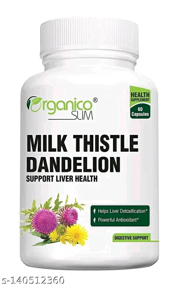 Organicoslim Milk Thistle Liver Detox Supplement - 60 Capsules