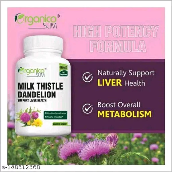 Organicoslim Milk Thistle Liver Detox Supplement - 60 Capsules