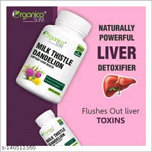 Organicoslim Milk Thistle Liver Detox Supplement - 60 Capsules