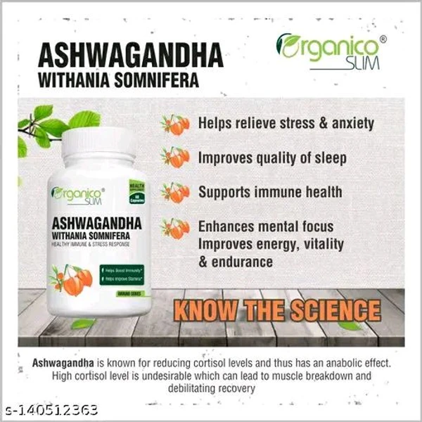 Organicoslim Ashwagandha Extract - 60 Capsules