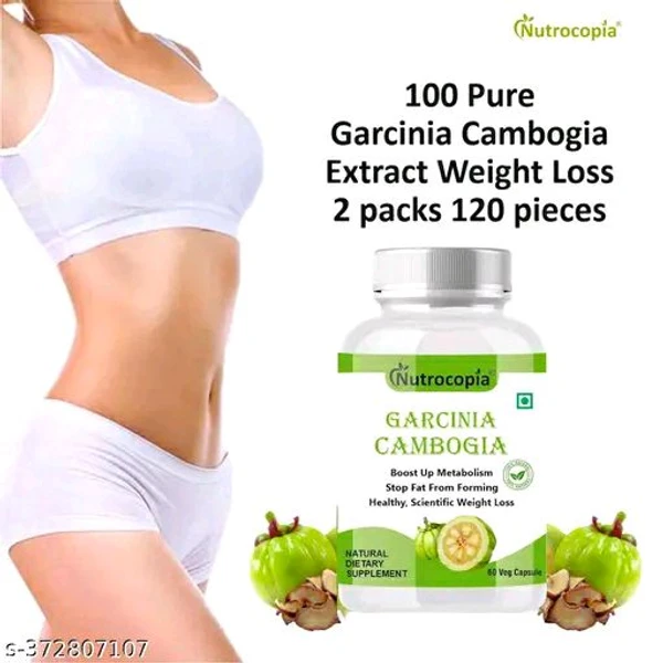 Nutrocopia Garcinia Cambogia Natural  Fat Burner Weight Loss Capsules - Pack Of 2