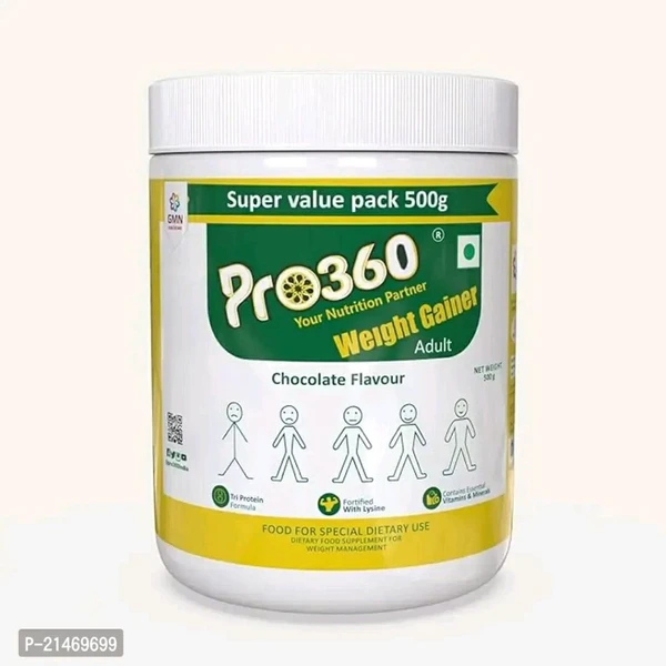 Pro 360 Natural Weight Gainer (Chocolate Flavour) - 500g