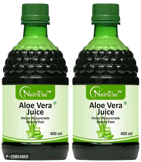 Nutrivue Aloe Vera Juice For Rejuvenate Skin And Hair - 400ml Pack Of 2