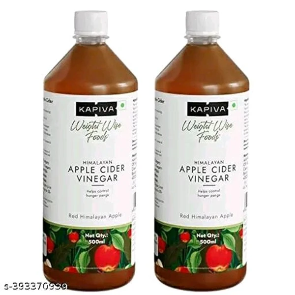 Kapiva Himalayan Apple Cider Vinegar With Mother Vinegar 500 ml - Pack Of 2