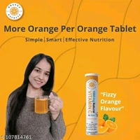 Food Supplement Orange Packets Natural Amla Vitamin C  1000mg With Zinc Effervescent Tablets - 30 Tablets