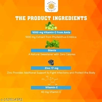 Food Supplement Orange Packets Natural Amla Vitamin C  1000mg With Zinc Effervescent Tablets - 30 Tablets