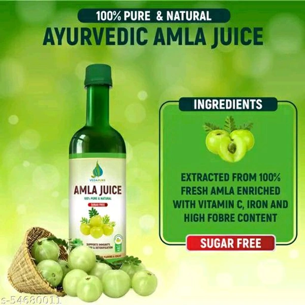 VEDAPURE NATURALS Amla Juice Pure And Natural 500 ml - Pack Of 2