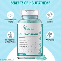 Herbal Max Glutathione Tablet For Skin Whitening 120 Tablets - Pack Of 2
