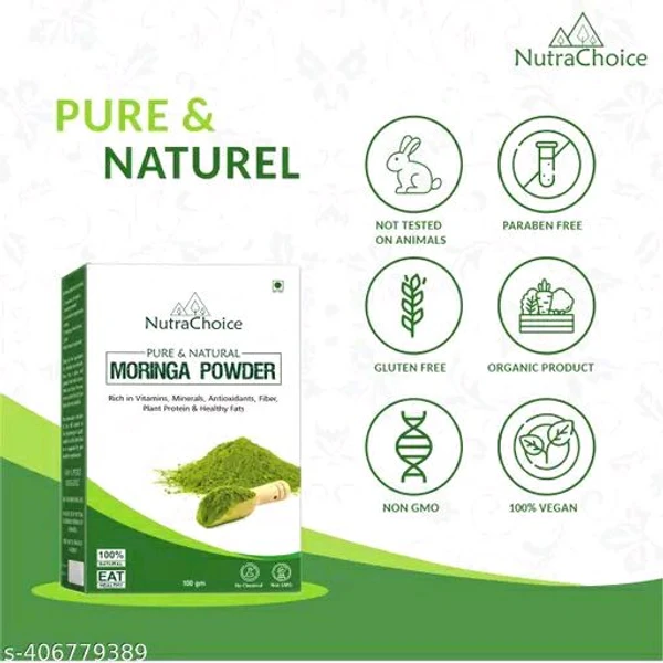 NutraChoice Organic Moringa Leaf Powder For Weight Loss