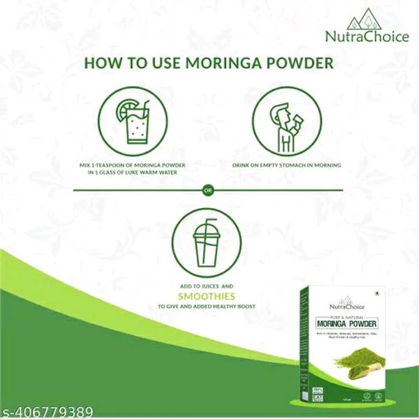 NutraChoice Organic Moringa Leaf Powder For Weight Loss