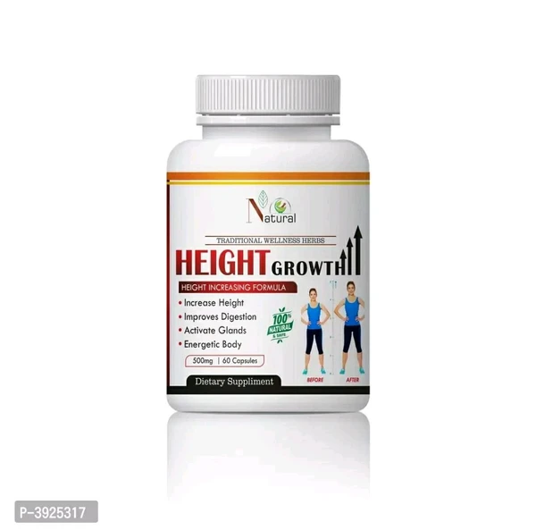 Natural Height Growth Herbal Capsules - 50 Capsules