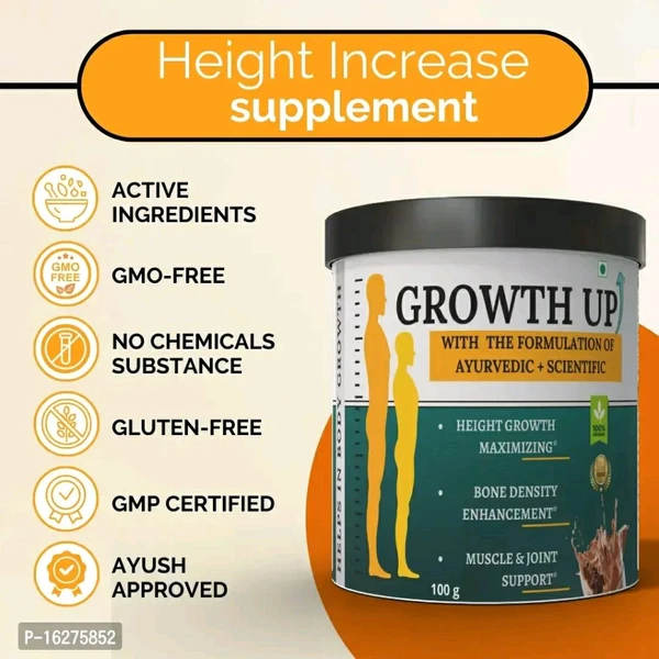 Growth Up Heightt Enhancer Powder Chocolate Flavour - Pack Of 3