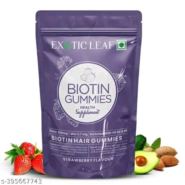 EXOTIC LEAF Biotin Hair Gummies - 30 Gummies 
