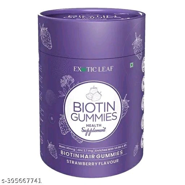 EXOTIC LEAF Biotin Hair Gummies - 60 Gummies