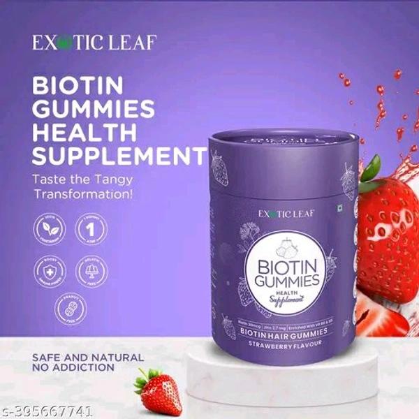 EXOTIC LEAF Biotin Hair Gummies - 60 Gummies