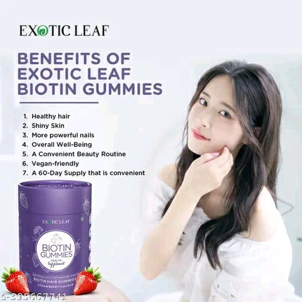 EXOTIC LEAF Biotin Hair Gummies - 60 Gummies