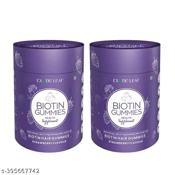 EXOTIC LEAF Biotin Hair Gummies - Pack Of 2