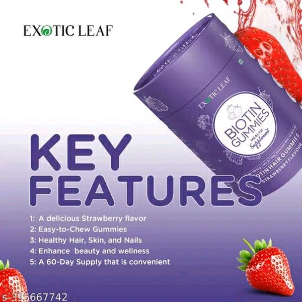 EXOTIC LEAF Biotin Hair Gummies - Pack Of 2