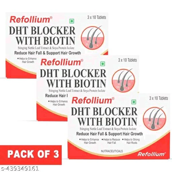 REFOLLIUM DHT Blocker With Biotin - Pack Of 3
