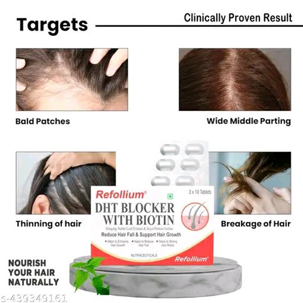 REFOLLIUM DHT Blocker With Biotin - Pack Of 3