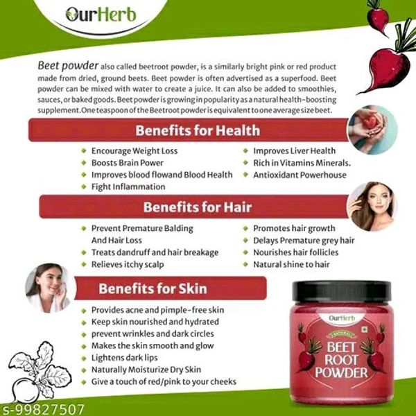 OurHerb Pure And Natural Beetroot Powder 200g