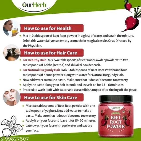 OurHerb Pure And Natural Beetroot Powder 200g