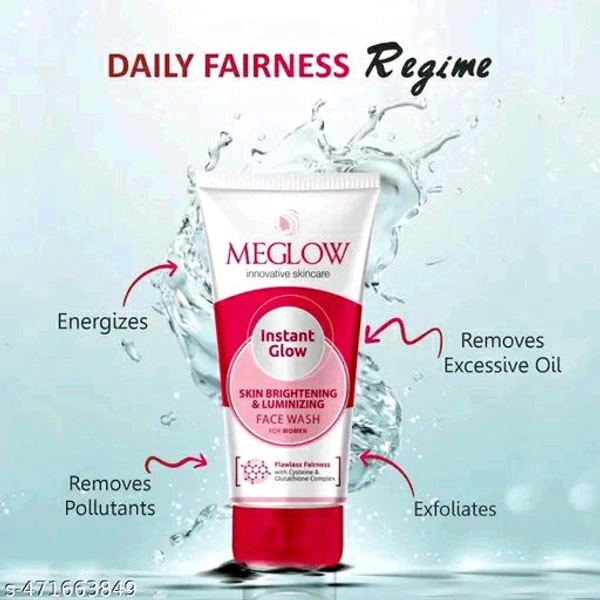 Meglow Skin Brightening & Luminous Face Wash - Pack Of 3