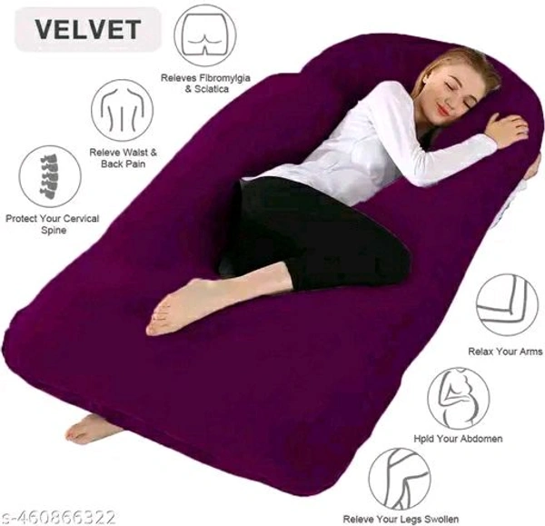 Velvet Full Body J Shape Pregnancy Pillow