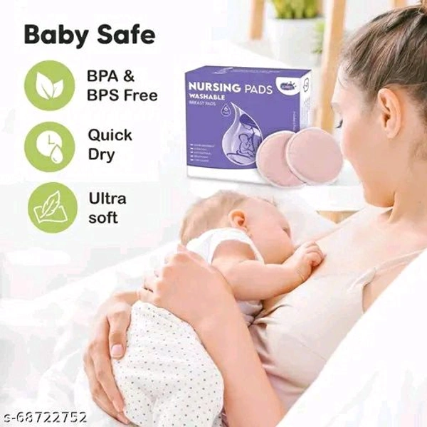 Maternity Nursing Feeding Pads With Laundry Bag - Set Of 6