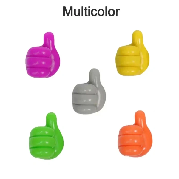 Multifunctional Multi functional Hand Shape Wall Clip Hanger Keys Cable Holder pack of 5 ( Five) - Multi Colour