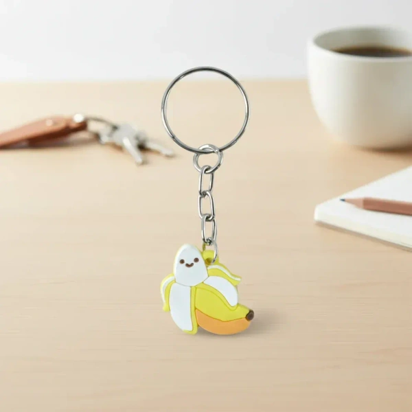 Cute Banana Shape Cartoon Keychain (2 Pc)