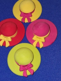 Hat and Bow Rubber Erasers