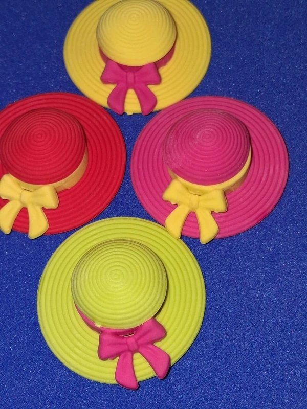 Hat and Bow Rubber Erasers