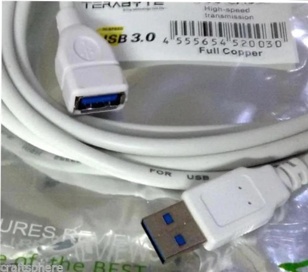 Terabyte USB Male to Female Cable 1.5 Mtr