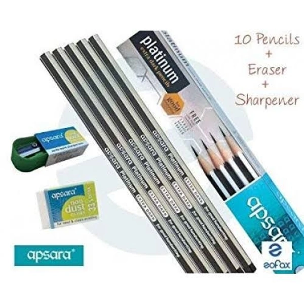 Apsara Platinum Extra Dark Pencil Pack of 10