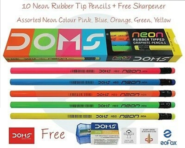Doms Rubber Tip pencils Pack Of 10