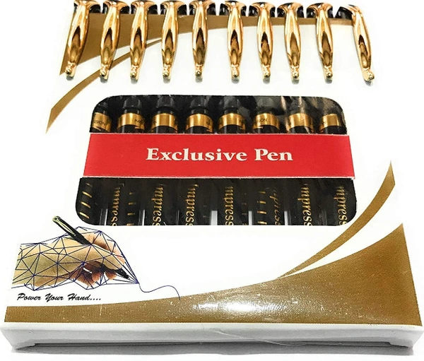 Montex impression Blue gold pen pack of 10