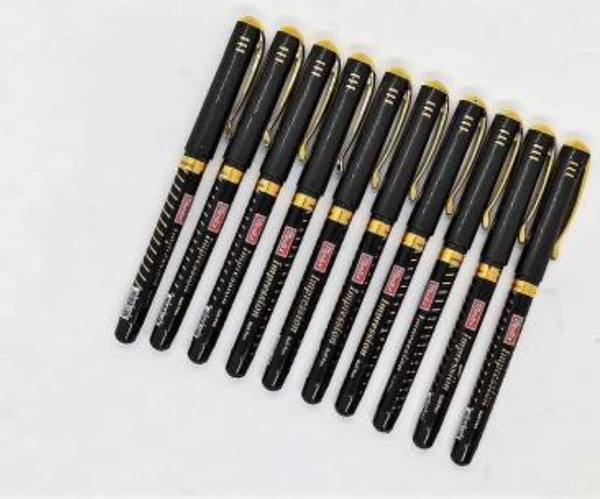 Montex impression Black gold pen pack of 10