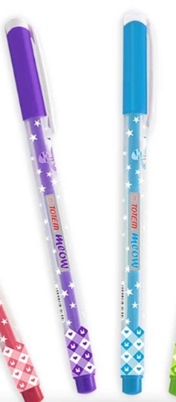 TOTEM (WRI PENS) Meow Ball , Blac, Red Pen Set - 15 Pieces
