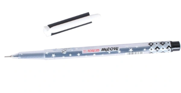 TOTEM (WRI PENS) Meow Ball , Blac, Red Pen Set - 15 Pieces