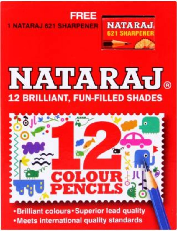 Natraj 12 Half Size Colour Pencil