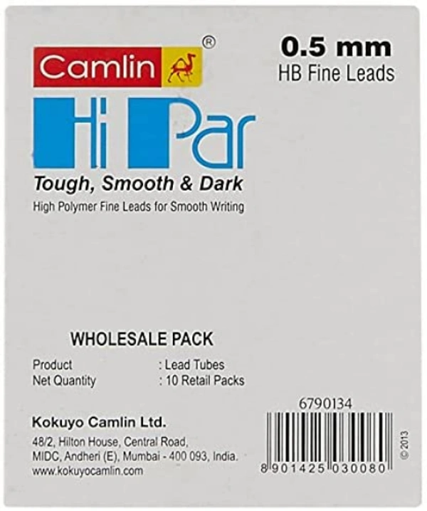 Camlin Klick Lead 0.5mm (Hb 10) - 10 Tubes