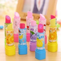 Lipstick Style Rubber Eraser pack of 6