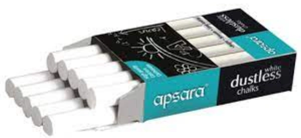 Apsara White Chalk (Pack of 10 pcs)