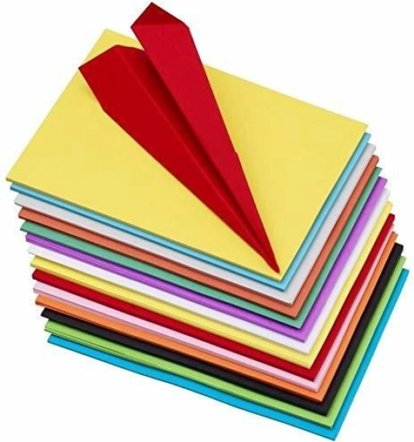 Color Paper Color Sheets Copy Printing Papers A4 Sheets Square Double Sided Colored Origami Folding Lucky Wish Paper DIY Craft Unruled A4 Unruled A4 80 gsm Coloured Paper100 Sheets