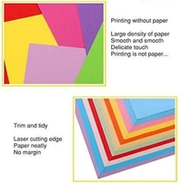 Color Paper Color Sheets Copy Printing Papers A4 Sheets Square Double Sided Colored Origami Folding Lucky Wish Paper DIY Craft Unruled A4 Unruled A4 80 gsm Coloured Paper100 Sheets